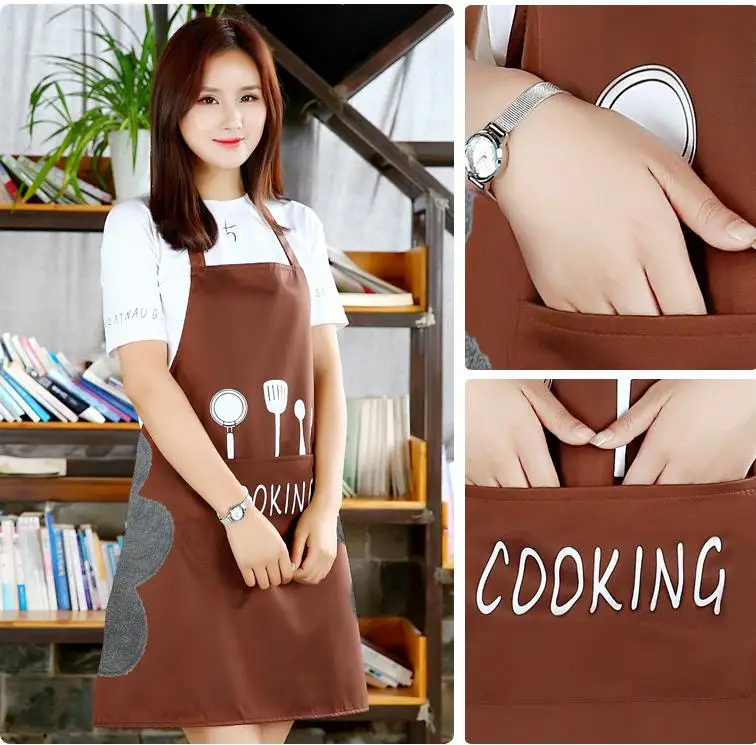 Home Kitchen Waterproof And Oilproof Cute Male And Female Work Cloth