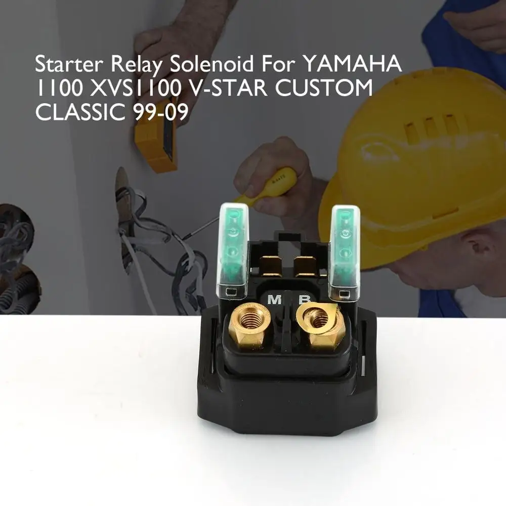 Электростартер реле соленоида для YAMAHA 1100 XVS1100 V-STAR Сделанные на заказ классические 99-09 велосипедная квадратная вилка 30A обратный
