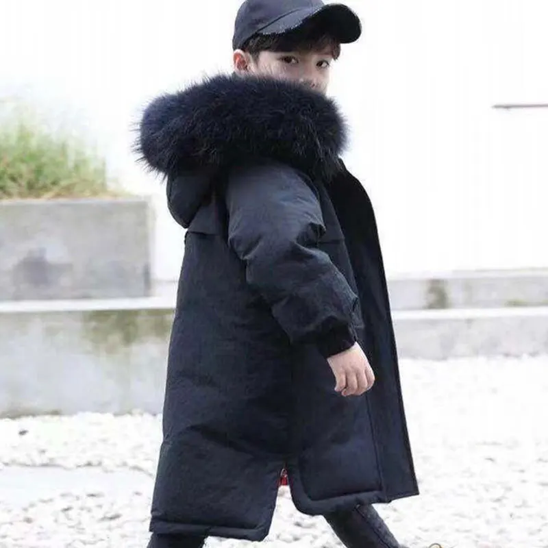 Зимняя куртка для мальчиков; Новая утепленная куртка в Корейском стиле для больших мальчиков; хлопковое пальто для мальчиков; зимнее пальто