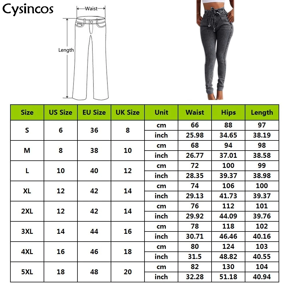 Cysincos, новинка, женские джинсы с высокой талией размера плюс, женские облегающие Стрейчевые джинсы, облегающие джинсы с кисточками и поясом, обтягивающие джинсы с эффектом пуш-ап