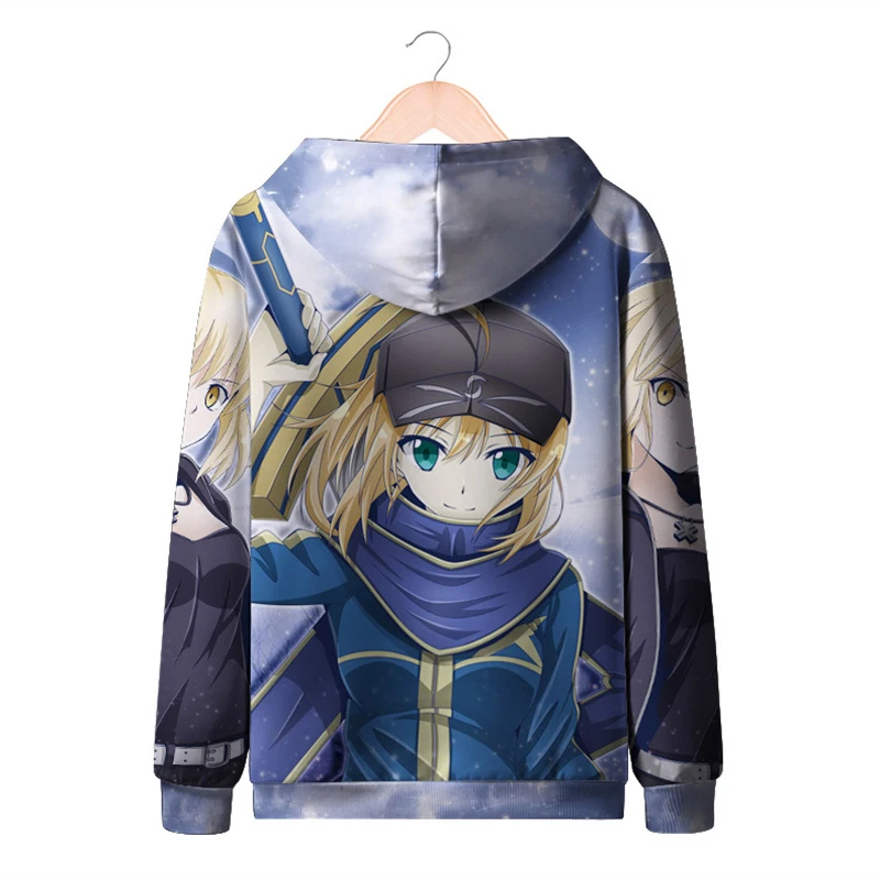 Fate/Stay Night Saber Altria Pendragon Jeanne d'Arc куртка для косплейный костюм с капюшоном для мужчин и женщин свитшот на молнии с капюшоном уличная