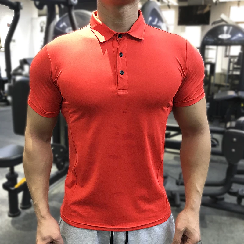 Summer Men Polo T-shirt Gym Running Training Fitness Bodybuilding Casual Sport Top Quality Cotton Short Sleeve Male Tops Tees short sleeve t shirt,sport t shirt,running t shirt,running t shirts,fitness clothes,men t shirts