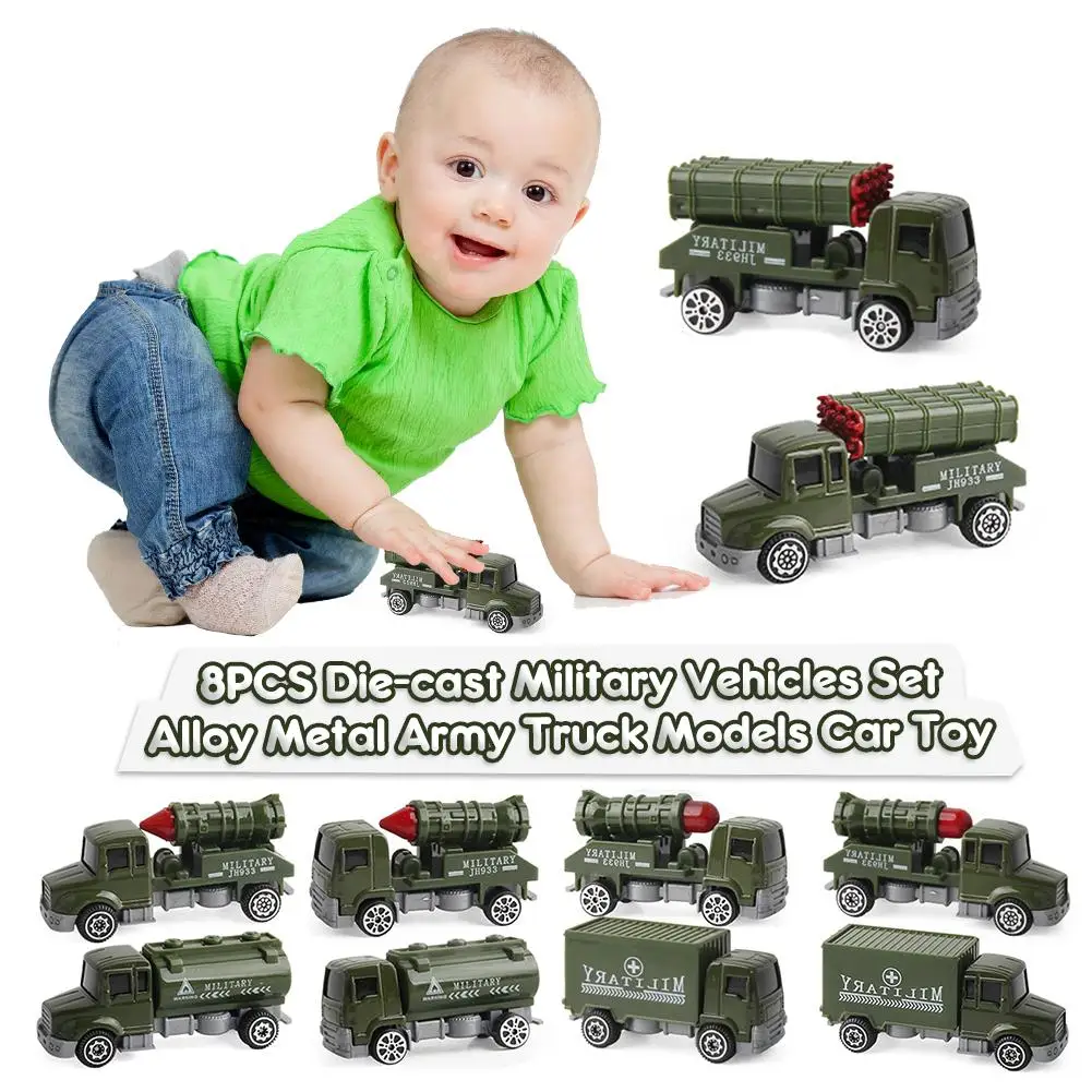 1: 64 5 шт. высококачественный пластик+ сплав Материал литые военные транспортные средства набор сплава металла армии модели грузовиков автомобиль игрушка для детей