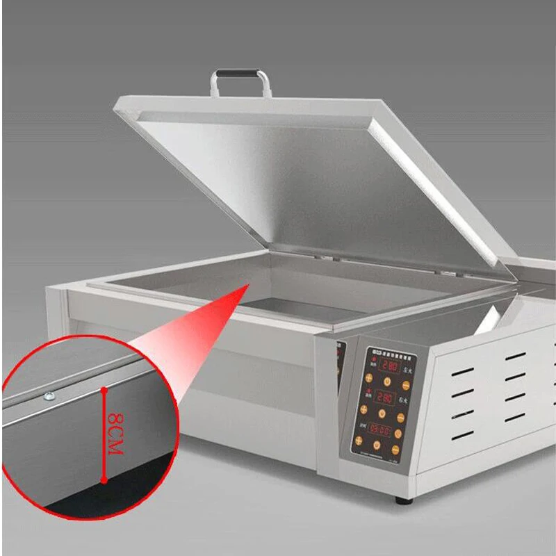 Fully automatic fried dumpling machine commercial electric parallel bars VS horizontal bar fried dumpling machine deep dum