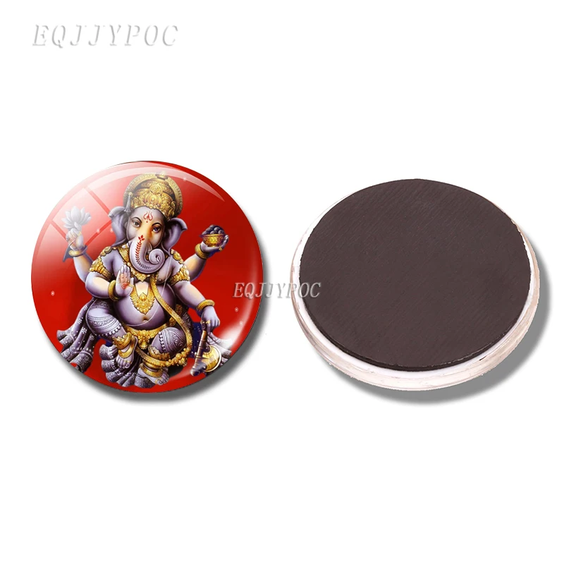 Магнит на холодильник Lord Ganecha Lakshmi Shiva Amulet Ganapati Charm магниты Krishna Yoga Radha 30 мм наклейка