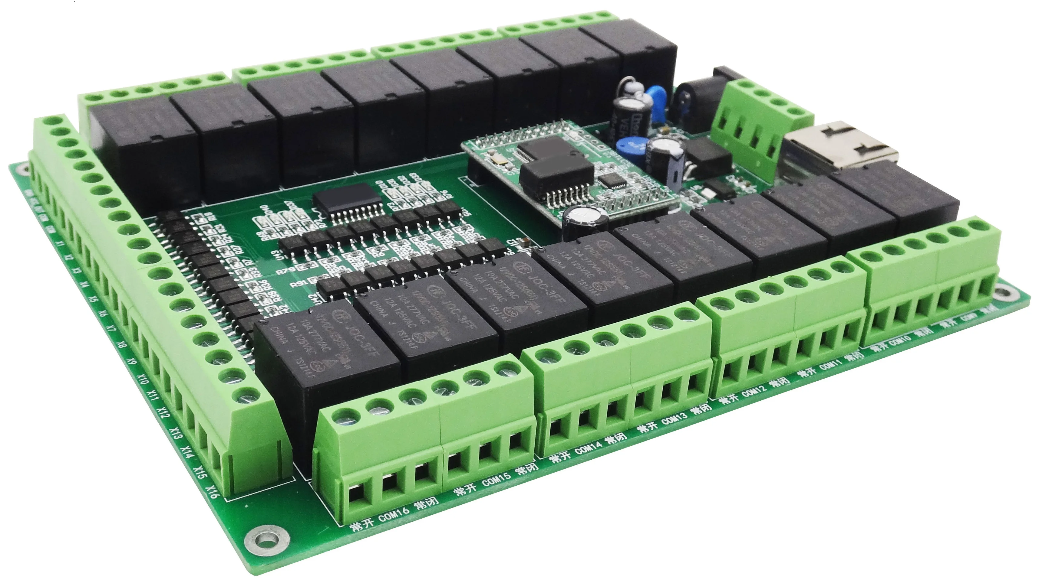 16-way интернет панель управления реле/RS485/Modbus TCP/RTU с вышивкой закрытых стежков/промышленная/Программируемый