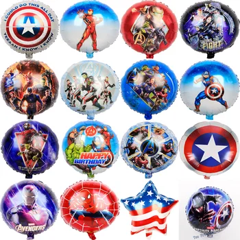 

18 Inch Round Marvel Series Aluminum Film Balloons Captain America Hulk Theme Party Theme Birthday Decoration Balloon