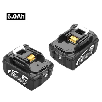 

6.0 Ah 18V Lithium ion Rechargeable Battery Replacement 1860 for Makita Battery BL1850 BL1830 BL1860 LXT400 Cordless Drills