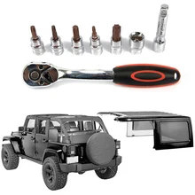 

Car Door Removal Tool Set Socket Wrench Kit for Jeep Wrangler TJ JK JL 2007-2021 Canopy Door Trunk Car Screw Removal Accessories