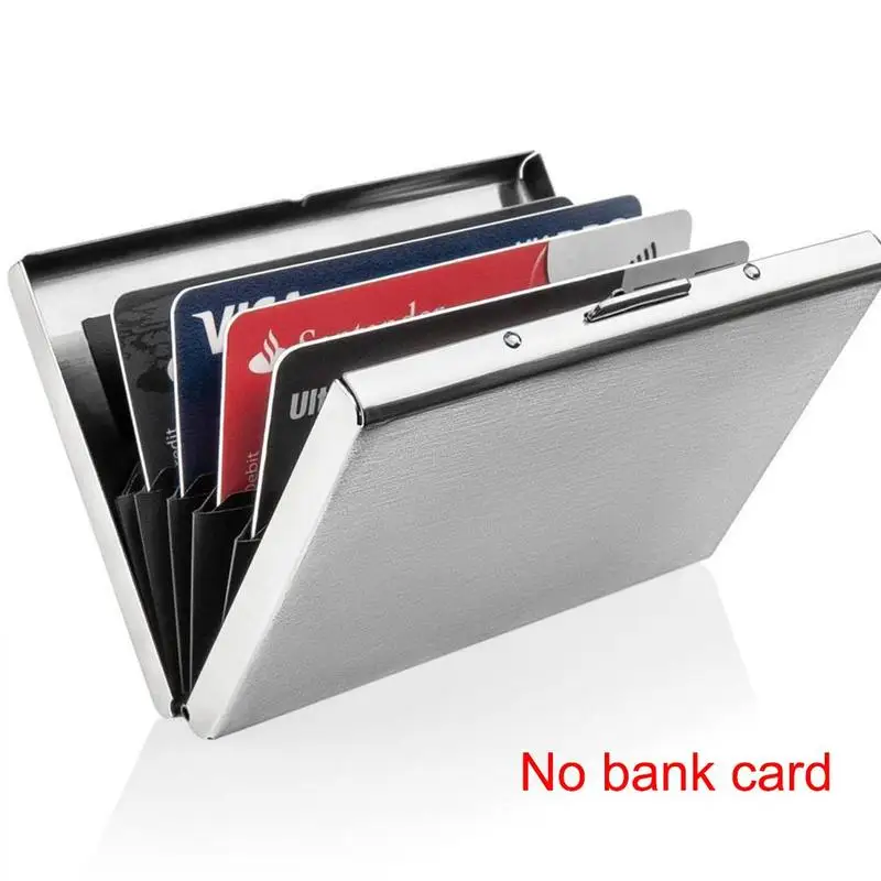 

Stainless Steel Bank Credit Card Holder For Men Anti Protect Travel ID Cardholder Men Wallet Metal Case