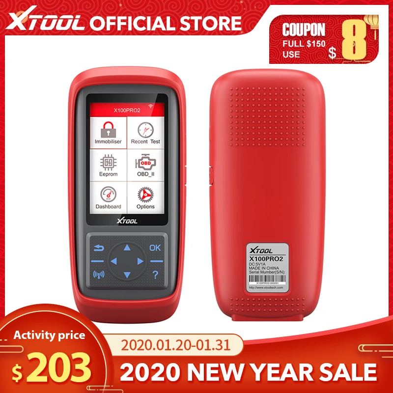 مبرمج مفاتيح آلي Xtool X100 Pro Obd2 تعديل الأميال بما في ذلك قارئ رمز Eeprom مع تحديث مجاني في برامج المفاتيح الآلية من السيارات والدراجات النارية على Www Unohama Club Store