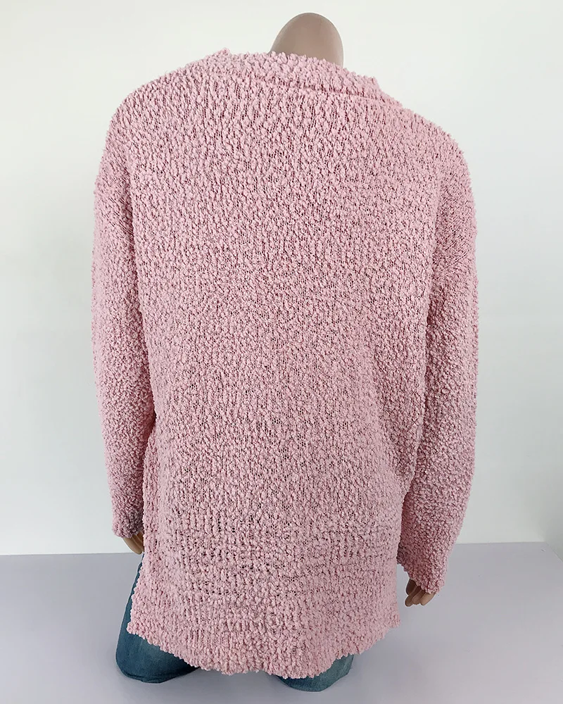 LOGAMI Водолазка с длинным рукавом женский флисовый пуловер Новое поступление осень зима свитер неравномерной длины джемпер