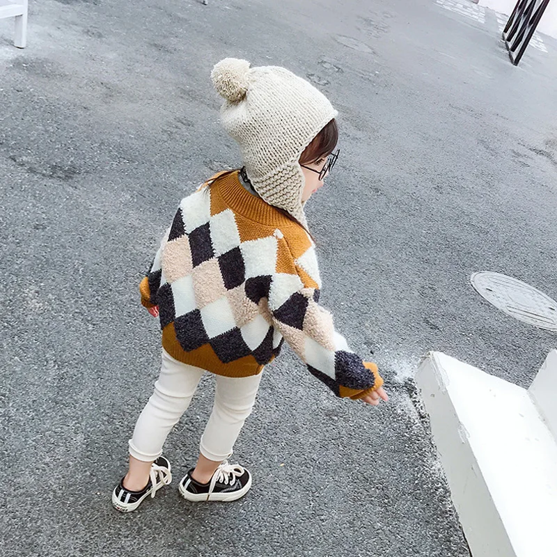 Knit Hat Baby Hat New Winter Baby Hat Pompom Cotton Knitted Baby Cap for Girls Boys Infant Bonnet Kids Cap Accessories 6 Colors