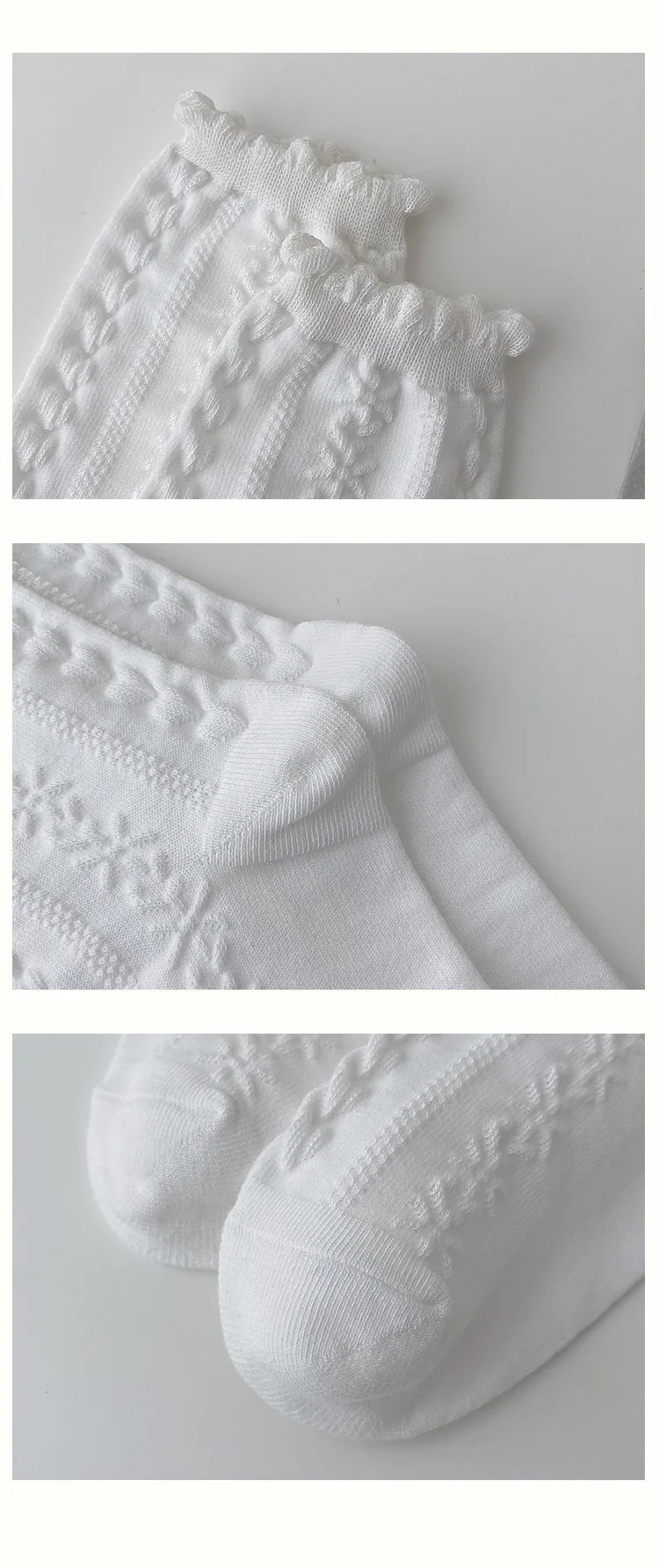 Lolita White Lace Socks Women Heart Bowknot Cotton Socks Femme Sweet JK Socks Ankle Dress Calcetine Medias