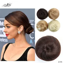 Xuanguang meninas marrom loira bun cabelo chignon sintético пончик Роликовые шиньоны fibra de alta temperatura para as mulheres