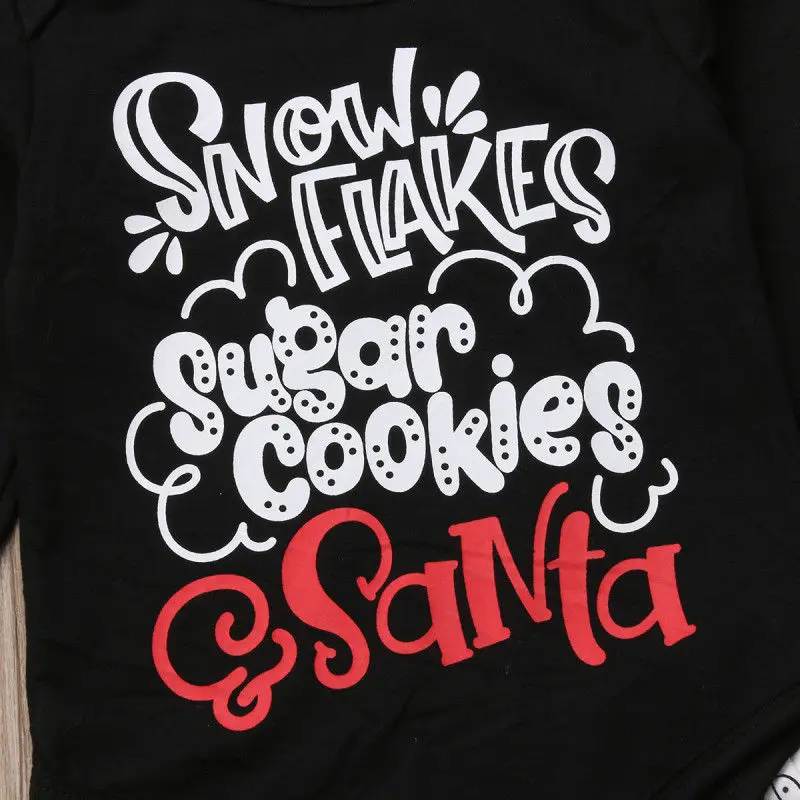 Santa Newborn Baby Boy Girl Christmas Cartoon Tops Romper Long Pants Outfit Clothes Lovely Baby Clothing Set
