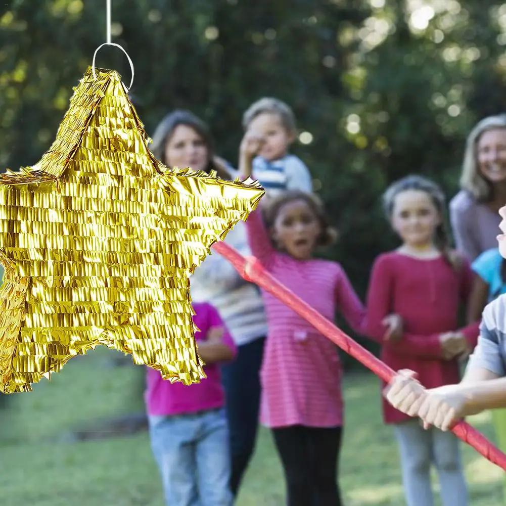 Золотая Звезда Pinata дети день рождения игрушки фольга Pinata реквизит Дети День Рождения украшения игры праздничные вечерние принадлежности