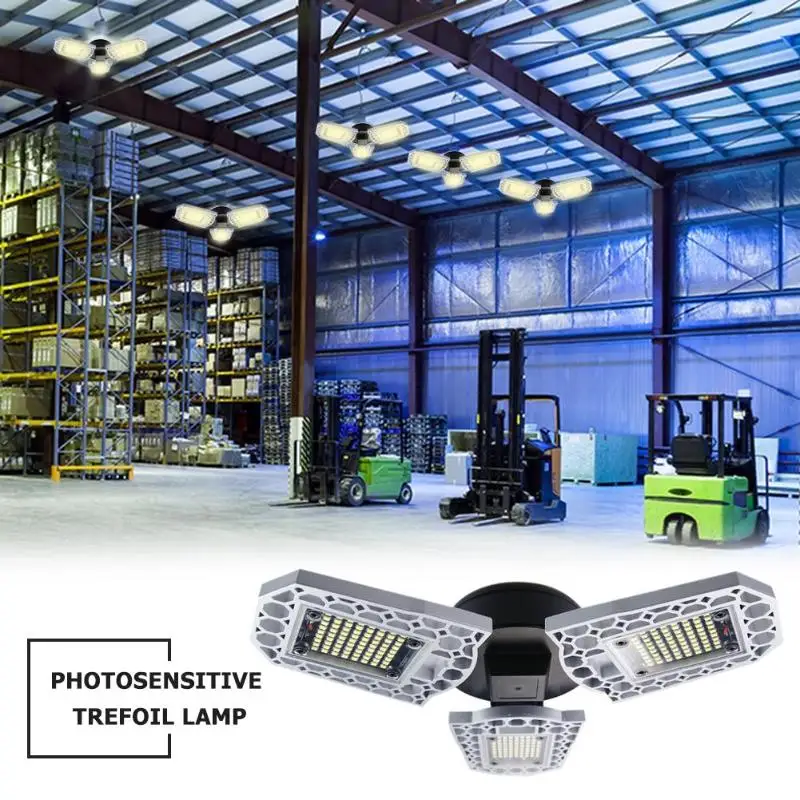 

60W E27 LED High Intensity Parking Deformable Light for Garage Attic Basement High Temperature and Corrosion Resistance
