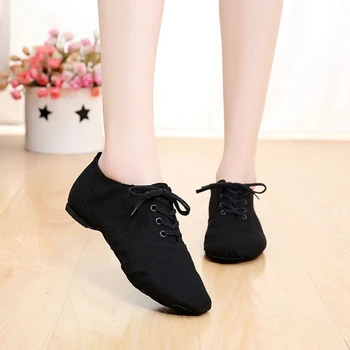 

Soft Cloth Dance Jazz Shoes Ballet Shoes For Men Women Black Sneakers Gymnastics Fitness Shoes-36