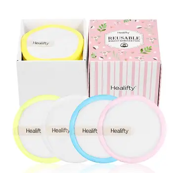 

Healifty 16PCS 3-layer Reusable Eco-friendly Cosmetics Remover Pads Face Wiper Makeup Removal for Nursing Skin