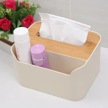 

Home Kitchen Wooden Plastic Tissue Box