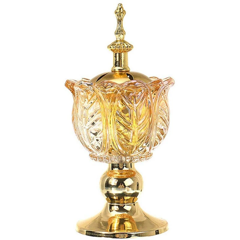 

Arabian Style Imitate Crystal Incense Burner Eid Plating Incense Burner Traditional Fort Home Decorative Ornaments
