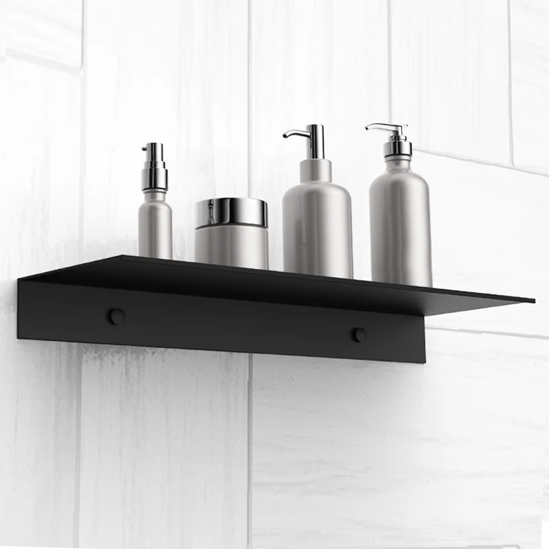 Скандинавские аксессуары для ванной комнаты космические Алюминиевые черные полки для ванной комнаты на кухню стену полку душевой стеллаж 30-60 см длина
