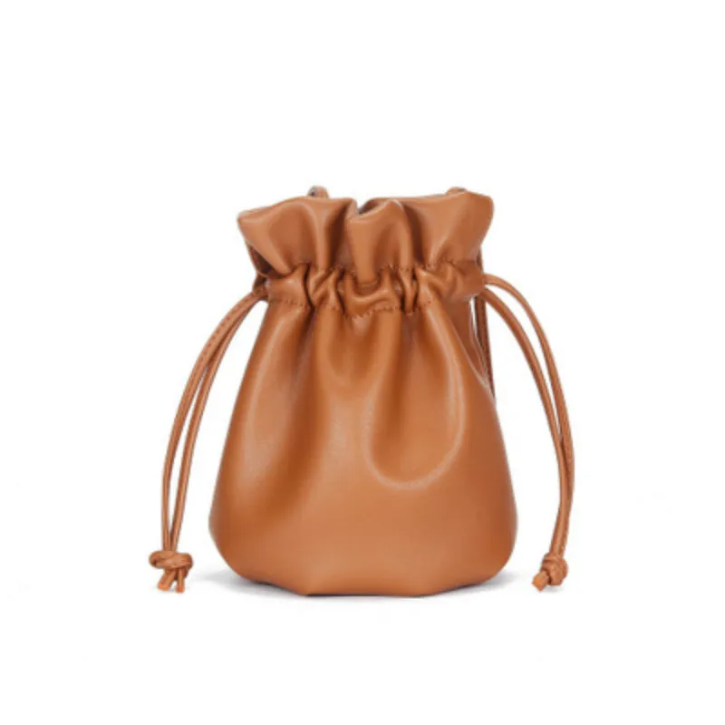 

Genuine Leather Women Bag One shouldered messenger pleated dumpling wrapped woman tote