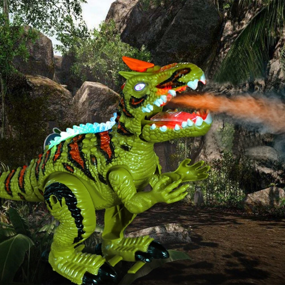 Динозавр RC тираннозавр рекс животное дистанционное управление звук Dinobot электрические ходячие Животные Игрушка музыкальный светильник игрушки-спрей