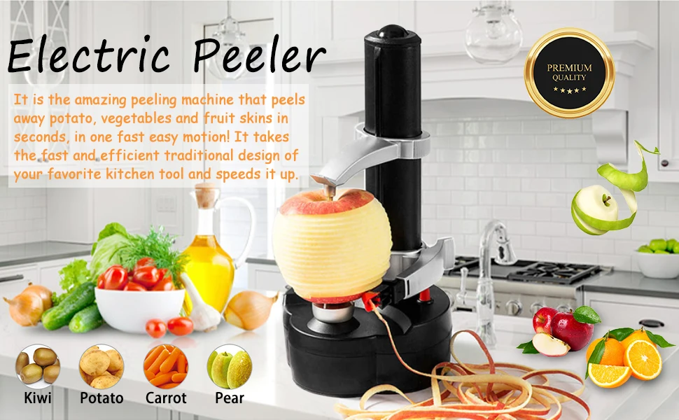 Automatic Electric Potato Peeler Auto Potatoes Peeling Kitchen