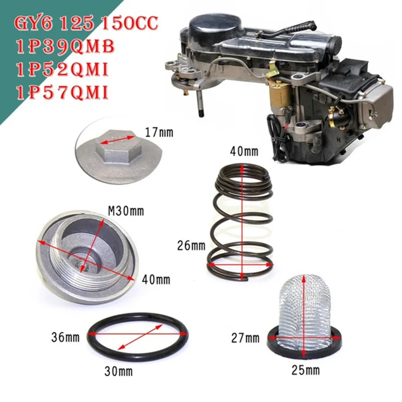 Oil Drain Plug GY6 50cc To 150cc 125/150 Engine Parts Moped Scooter for Baotian Benzhou Znen Taotao