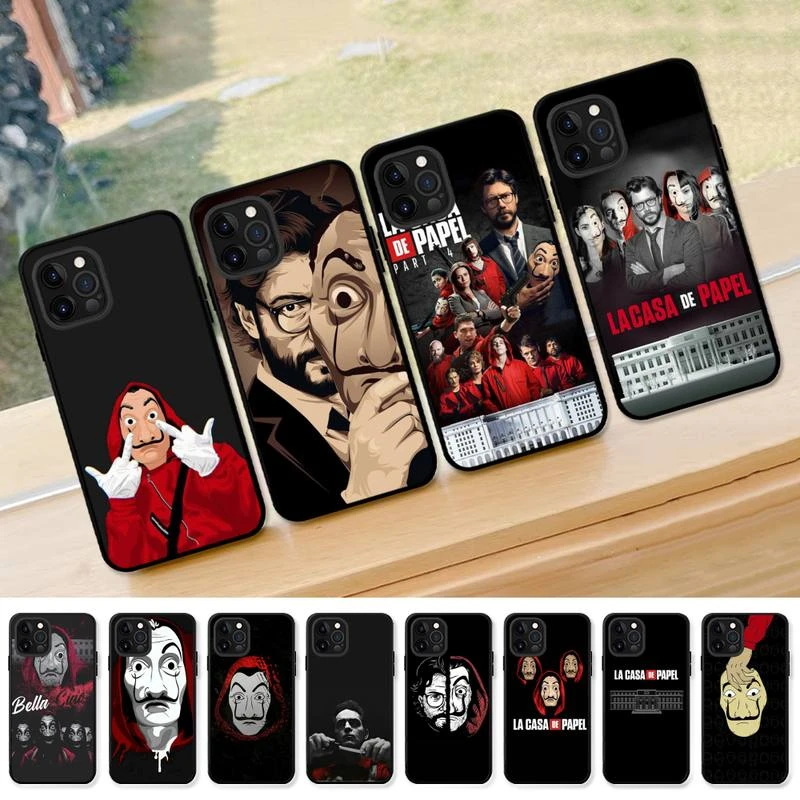 Money Heist House Paper La Phone Case for iPhone 13 12 mini 11 pro Xs max Xr X 8 7 6 6s Plus 5s cover iphone 13 pro max case clear