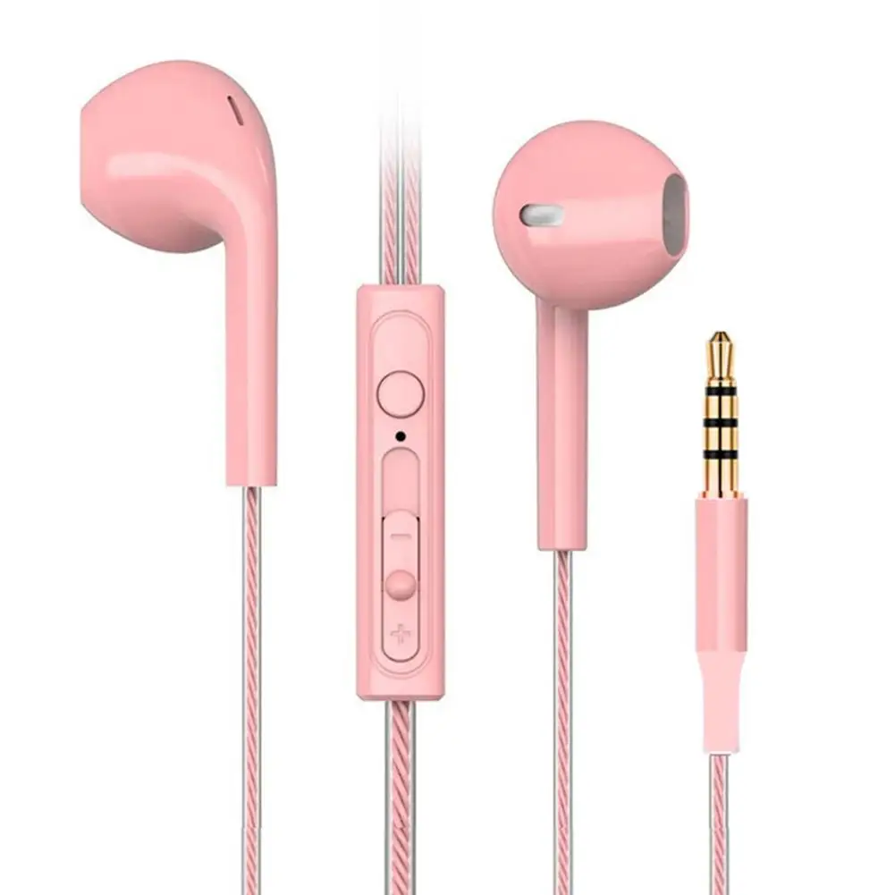 

Portable Universal 3.5mm Wired Music Headsets Earbuds Earphone Stereo Gaming Earphones With Micphone For iPhone Xiaomi Huawei