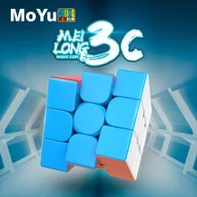 Cubing sınıf Moyu Meilong 3C 3x3 sihirli küpler Stickerless 3 kat hız bulmaca küp profesyonel bulmaca oyuncaklar çocuk