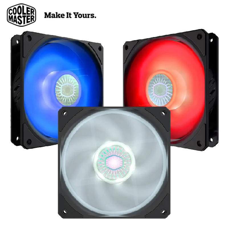 

Cooler Master 120mm fan For CPU Cooler LED 4pin PWM Silent sickleflow 12cm CPU cooler cooling fan PC Computer Case