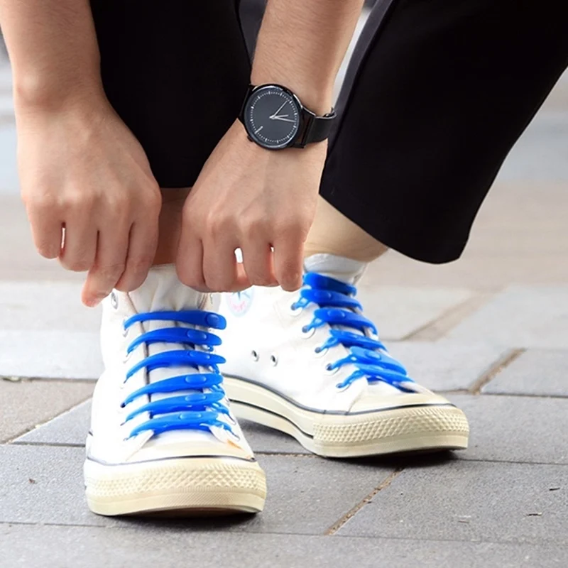 14 шт./лот силиконовые шнурки для обуви без завязок эластичные шнурки для кроссовок спортивные шнурки для бега для детей и взрослых шнурки для обуви