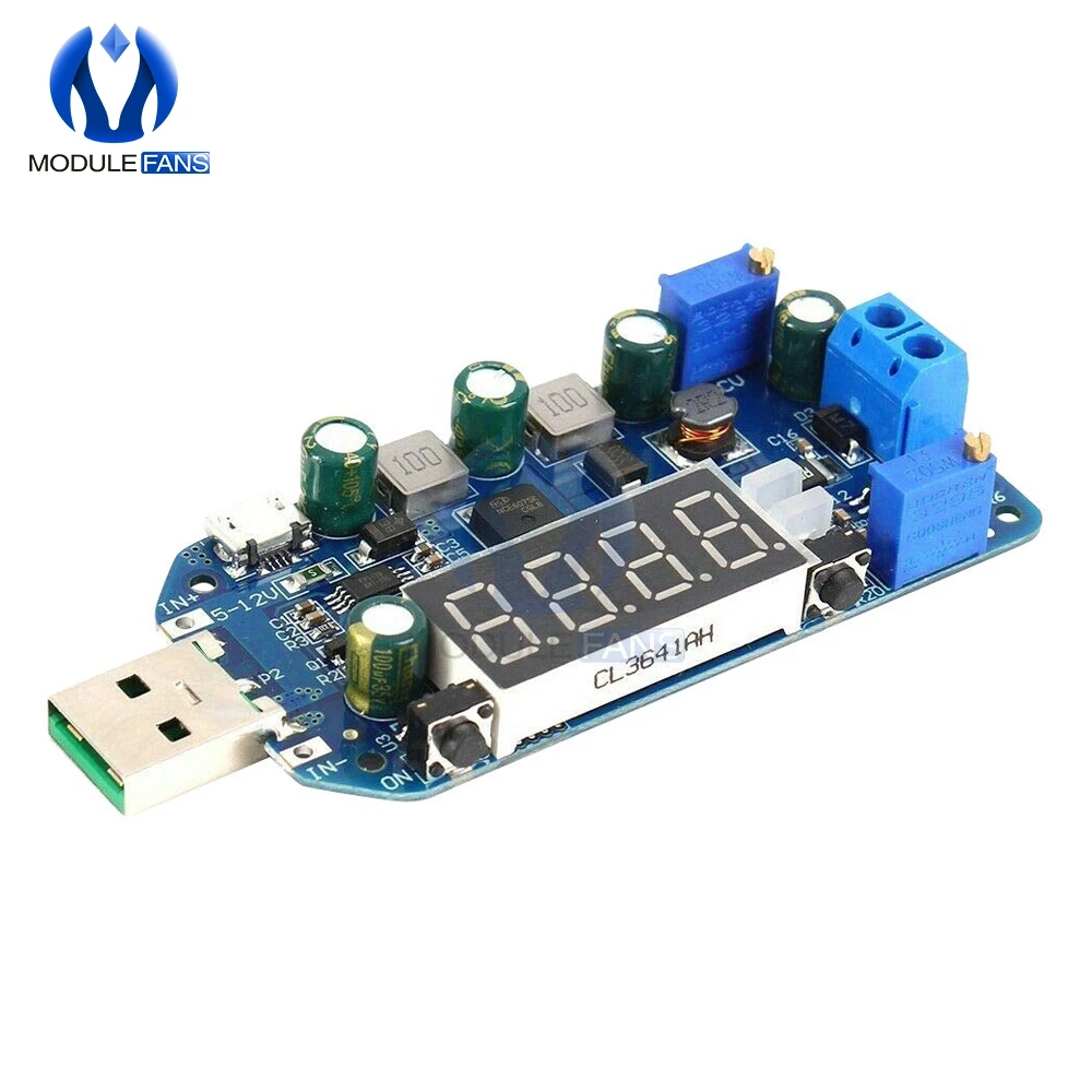 DC-DC CC CV Typ-C USB 5V zu 3,3V 9V 12V 24V 30V Netzteil 15W Einstellbare Step Up/Down Boost Buck Converter Modul Shell Fall – Detail 1