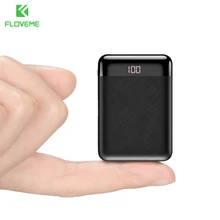 FLOVEME mi ni power Bank 10000 мАч для Xiaomi mi iPhone Pover Bank 10000 мАч двойное внешнее зарядное usb-устройство для аккумулятора power bank