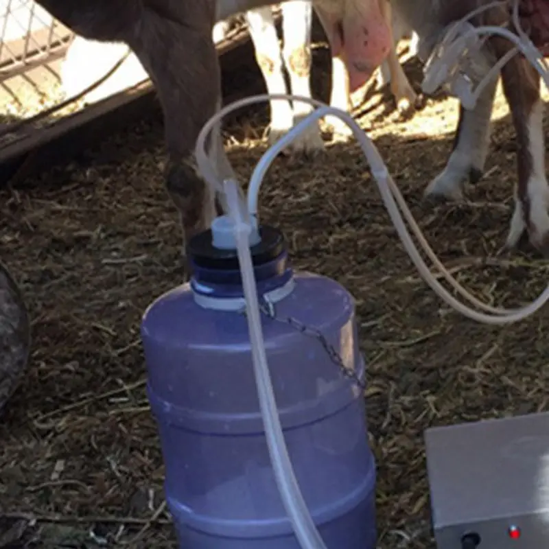 Goat Milker Machine Electric Portable Cow Sheep Milking Machine Set Manual Pump