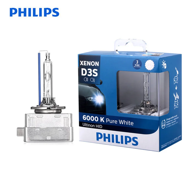 Philips D3S 42403W X 35W Ultinon HID 6000K холодный синий ксеноновый белый светильник, автомобильный обновленный головной светильник, лампочки, вспышка, быстрый запуск, пара