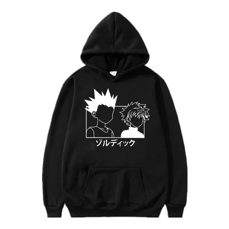 Killua Zoldyck Hunter x Hoodies Printed New Mens Womens Sweatshirts Long Sleeved Student Autumn Winter Casual Streetwears | Мужская