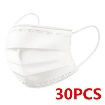 10-200pcs Disposable Masks Non-woven Face Masks 3 layer Ply Filter Anti Dust Breathable Adult Mouth Mask Earloops Masks IN STOCK 8