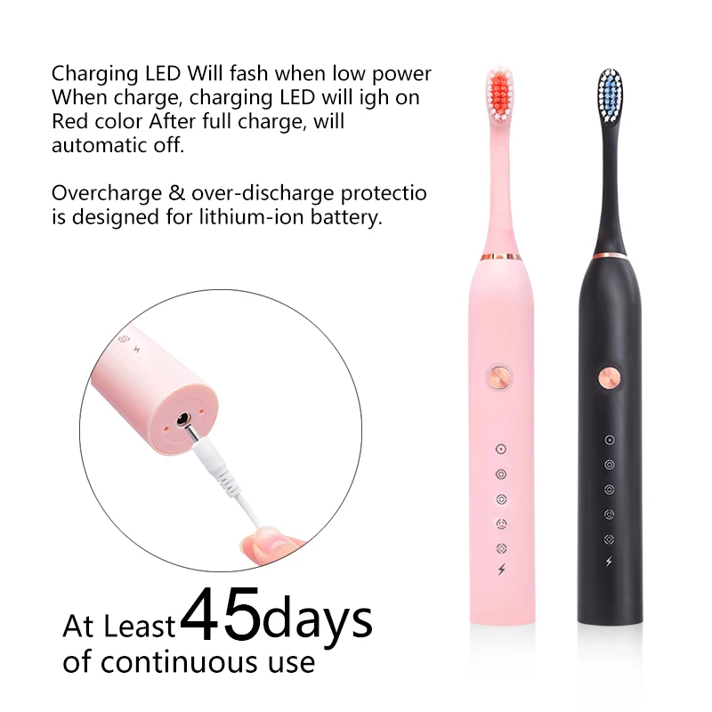 Ultrasonic Sonic Electric Toothbrush automatic toothbrush SC502 5 models Wireless IP65 Waterproof For Rechargeable Toothbrushes