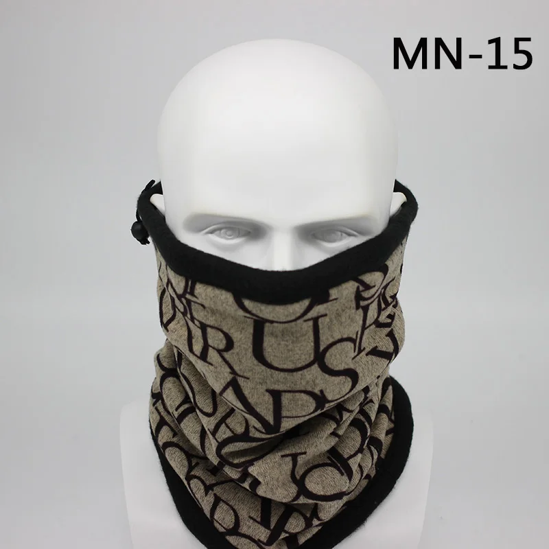 Модная мужская зимняя однотонная бандана, повязка на голову, шарф, теплый Многофункциональный бесшовный трубчатый головной шарф, маска для лица, кольцо, шарф унисекс - Цвет: N-15