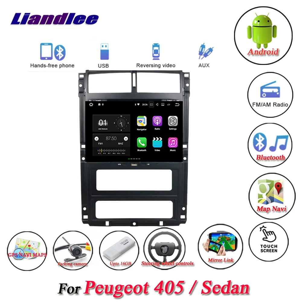 Liandlee автомобильная система Android для Peugeot 405/седан 2016 радио Viedo BT GPS Navi MAP навигация