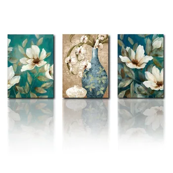 

Cross Border Fat Digital Oil Painting Frameless 40*50 Amazon Wish Pigment EBA Manufacturers Direct Selling Three-piece Painting