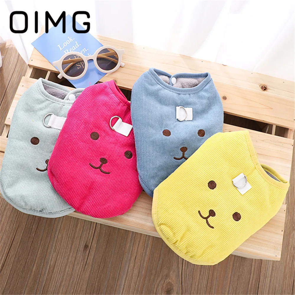 

OIMG Small Dogs Hoodies Autumn Winter Puppy Clothing Carton Cute Dogs Clothes Pomeranian Spitz Casual Pets Cats Outfits Costume