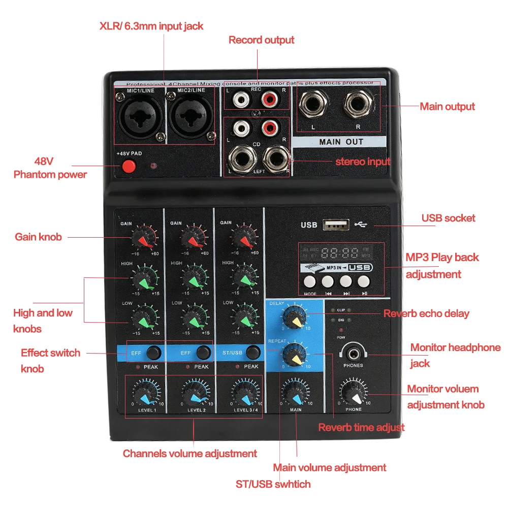 Professional Stereo Microphone Condenser Video