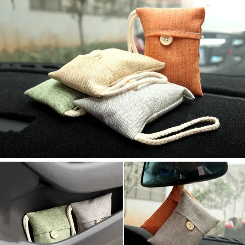 1PC Green Activated Bamboo Charcoal Air Freshener Odor Eliminator Moisture Absorber Car Shoe Deodorizer Closet Room Air Purifier