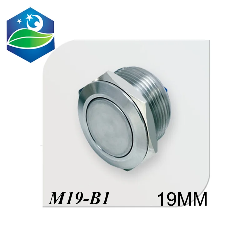 

Momentary Stainless Steel Metal Push Button Switch 19mm